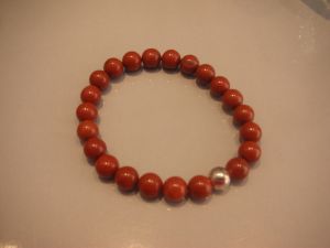 Bracelet jaspe rouge 8 mm