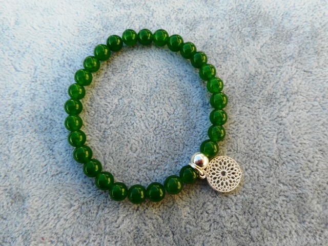 Bracelet jade de chine fleur de vie