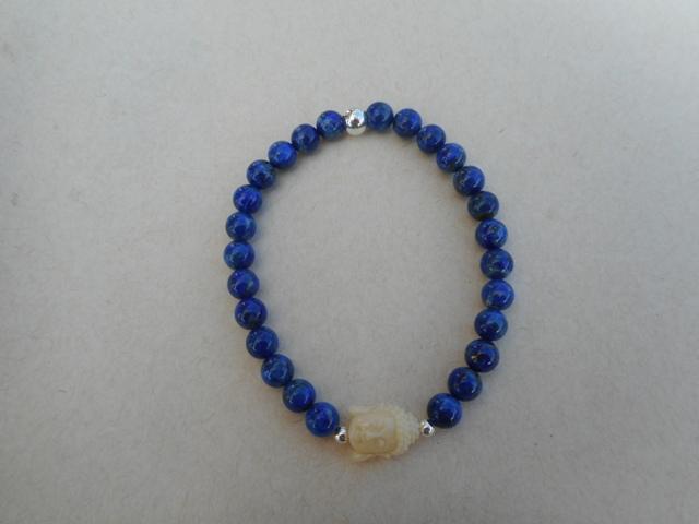 Bracelet Lapis lazuli bouddha