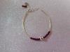 Bracelet Grenat perles 3 mm facettes demi-jonc