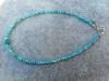 Collier turquoise 3 mm coeur