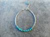 Bracelet demi-jonc turquoise 