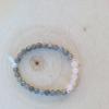 Bracelet labradorite quartz rose 6 mm