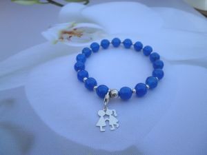 Bracelet agate bleue AMOUREUX