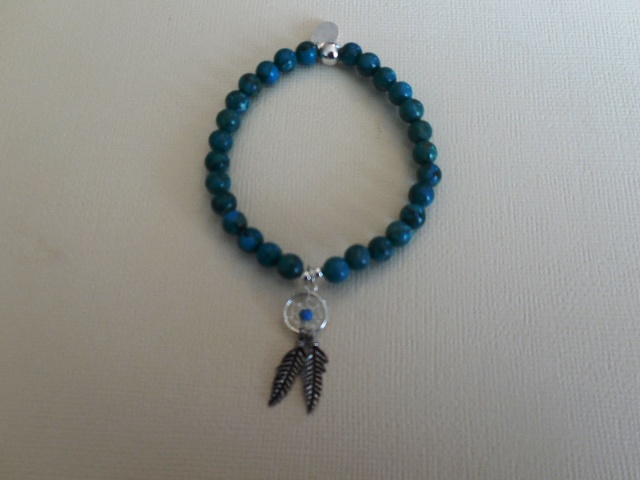Bracelet turquoise africaine 6 MM