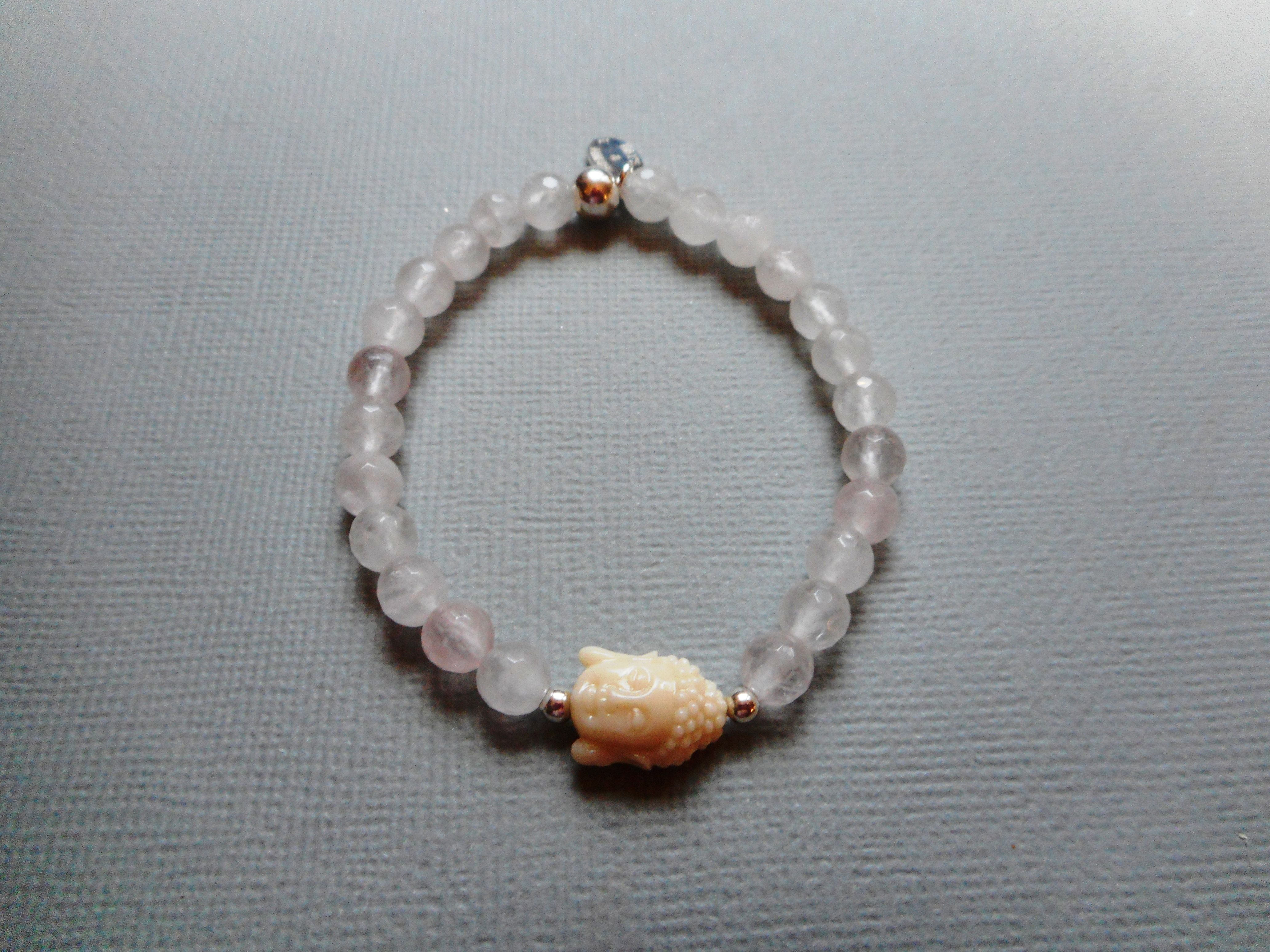 Bracelet quartz rose bouddha