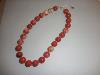 Collier perles rondes de 14 mm jaspe rouge