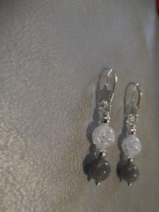 boucles d'oreilles labradorite cristal de roche