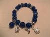 Bracelet agate bleue charms