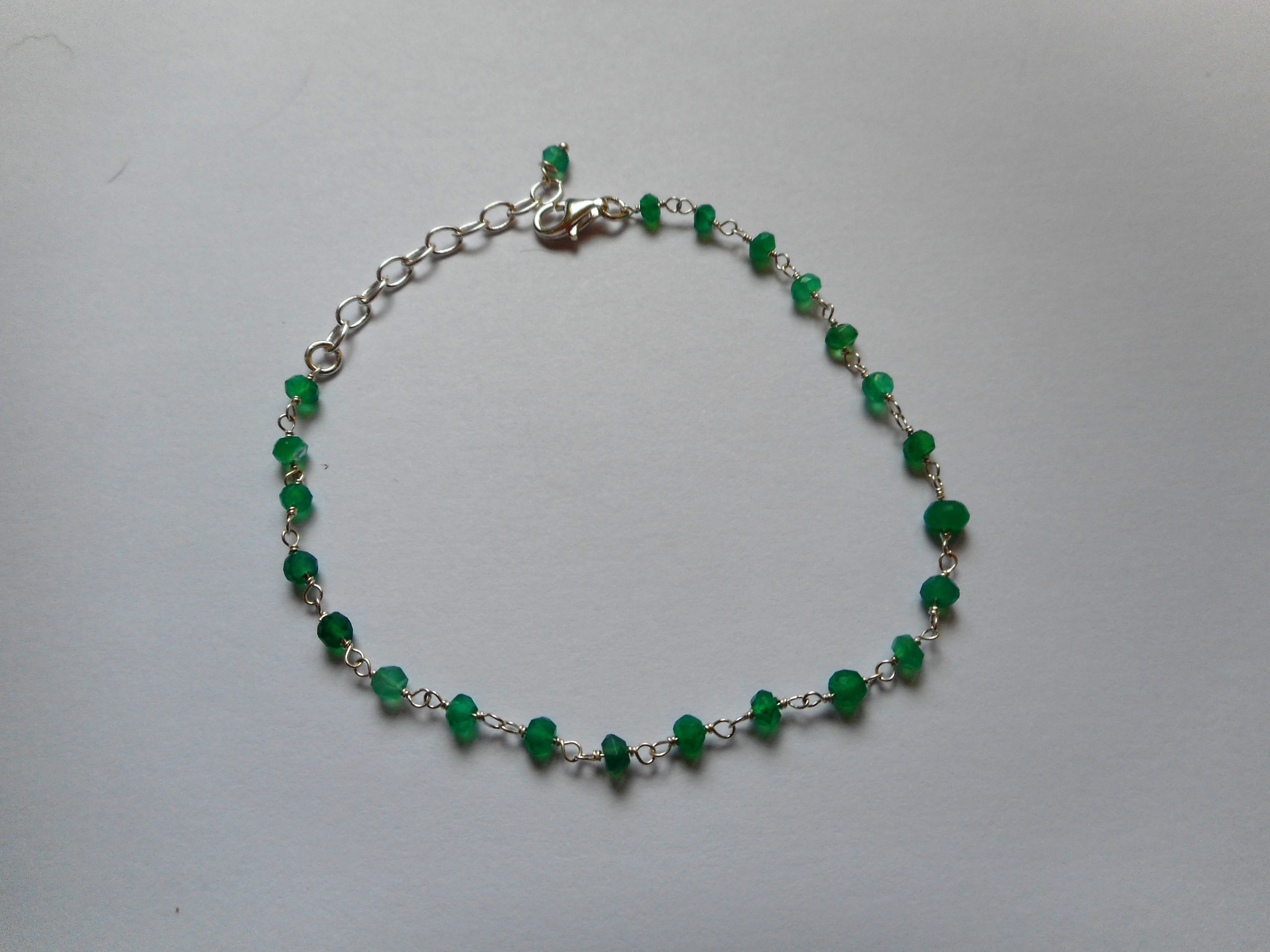 Bracelet quartz vert Argent 925