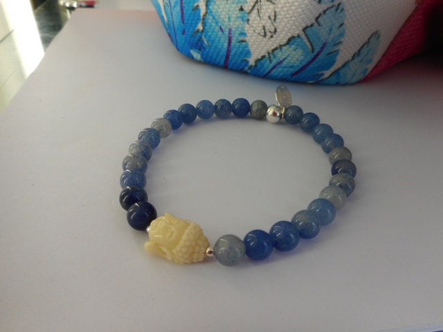 Bracelet Aventurine bleue bouddha 
