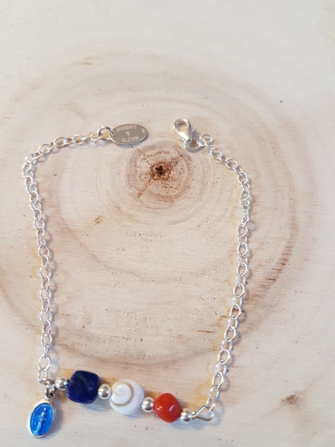 bracelet lapis lazuli osl corail vierge