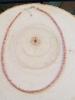 Collier Rhodocrosite perles rondes facettes 3 mm